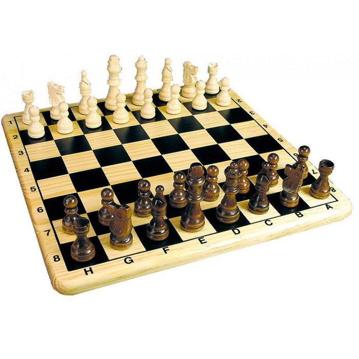 Echecs en Bois - Boite Métal